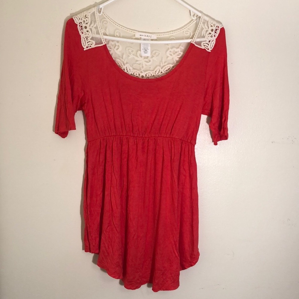 Must Have Mini Coral Lace Dress